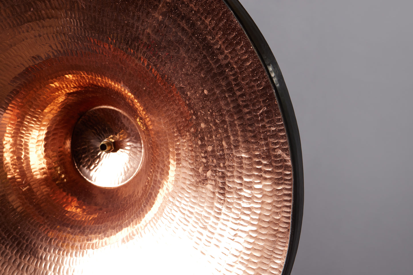 Hammered Copper Large Tall Tea Hat Pendant