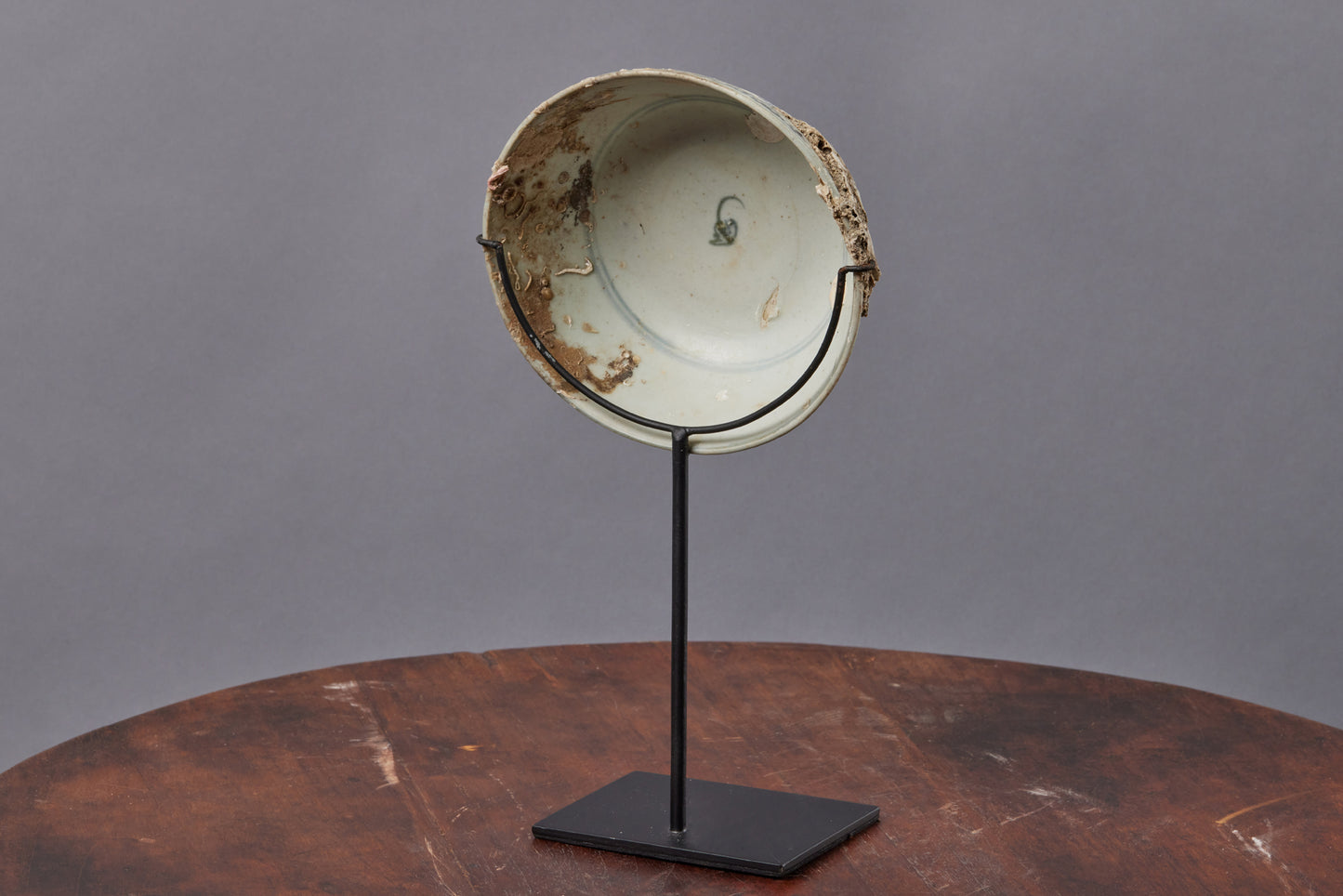 Early 19th Century Shipwreck Bowl Mounted on Stand