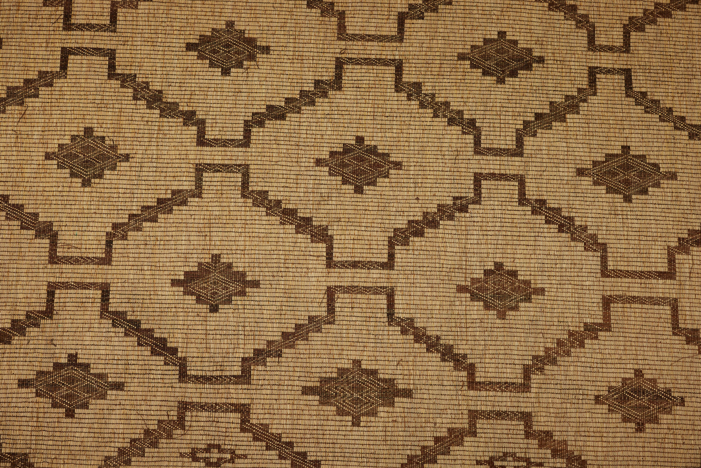 Light Colored Leather and Tuareg with Framed Stepped Diamonds in an Overall Pattern (10' x 15' 4")