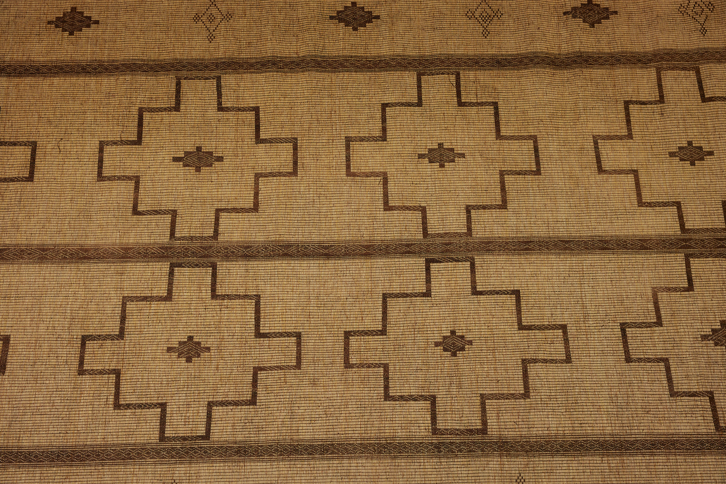 Large Tuareg with a Double Row of Stacked Diamonds Separated by Three Rows of Ornamental Bands (9' 4" x 17' 7")