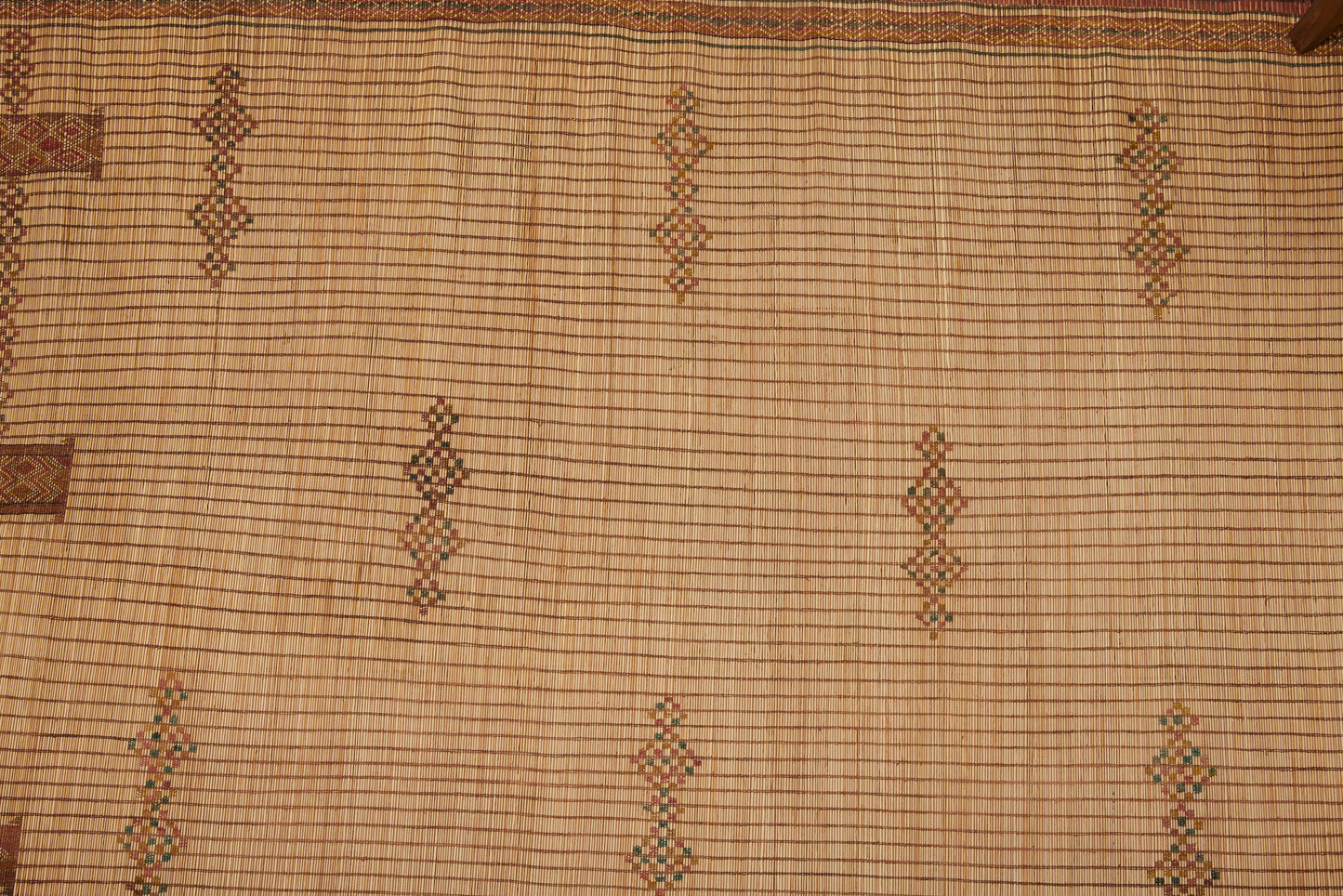 Early Pale Coco Colored Tuareg with Simple Diamond Geometrics in the Center (6' 2" x 9'6")