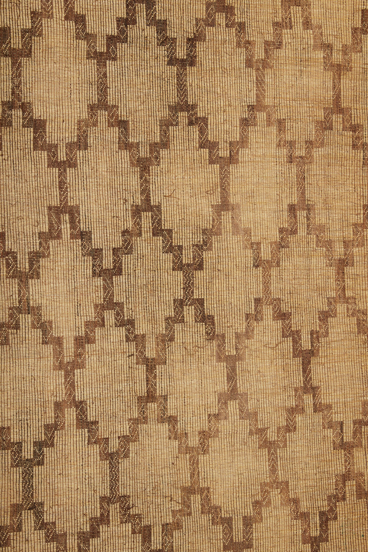 Medium Sized Honey Colored Tuareg with an Overall Stepped Lattice Pattern (5' 2" x 8')