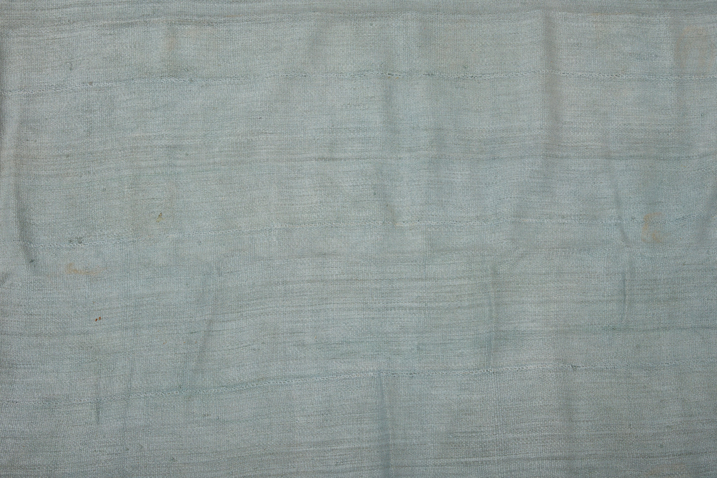 Bluish Green Square Hemp Carpet with a Sail Cloth Backing (5' x 5' 9")