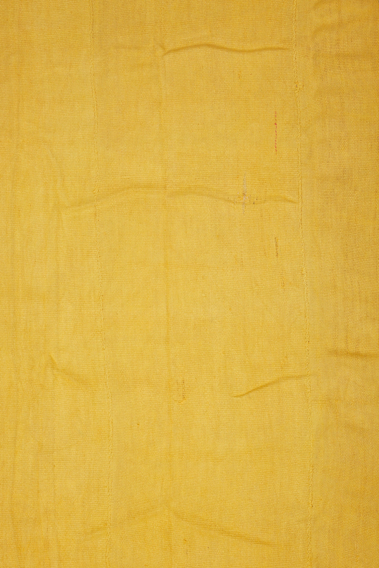 Large Saffron Color Heavy Woven Hemp Carpet (6' 7" x 8' 4")