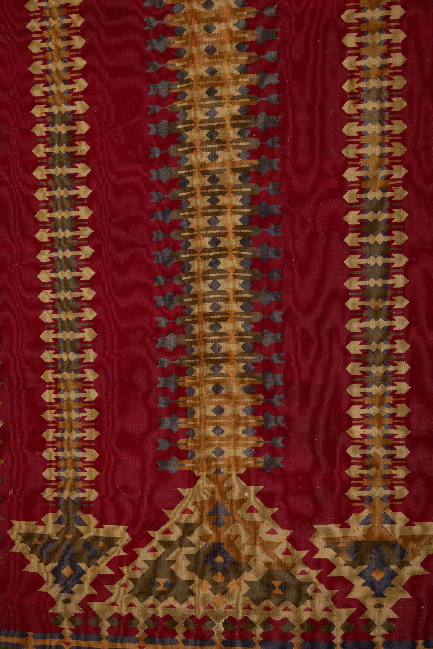Early 20th Century Kilim from Bosnia Cereveau (4' 1" x 9' 4")