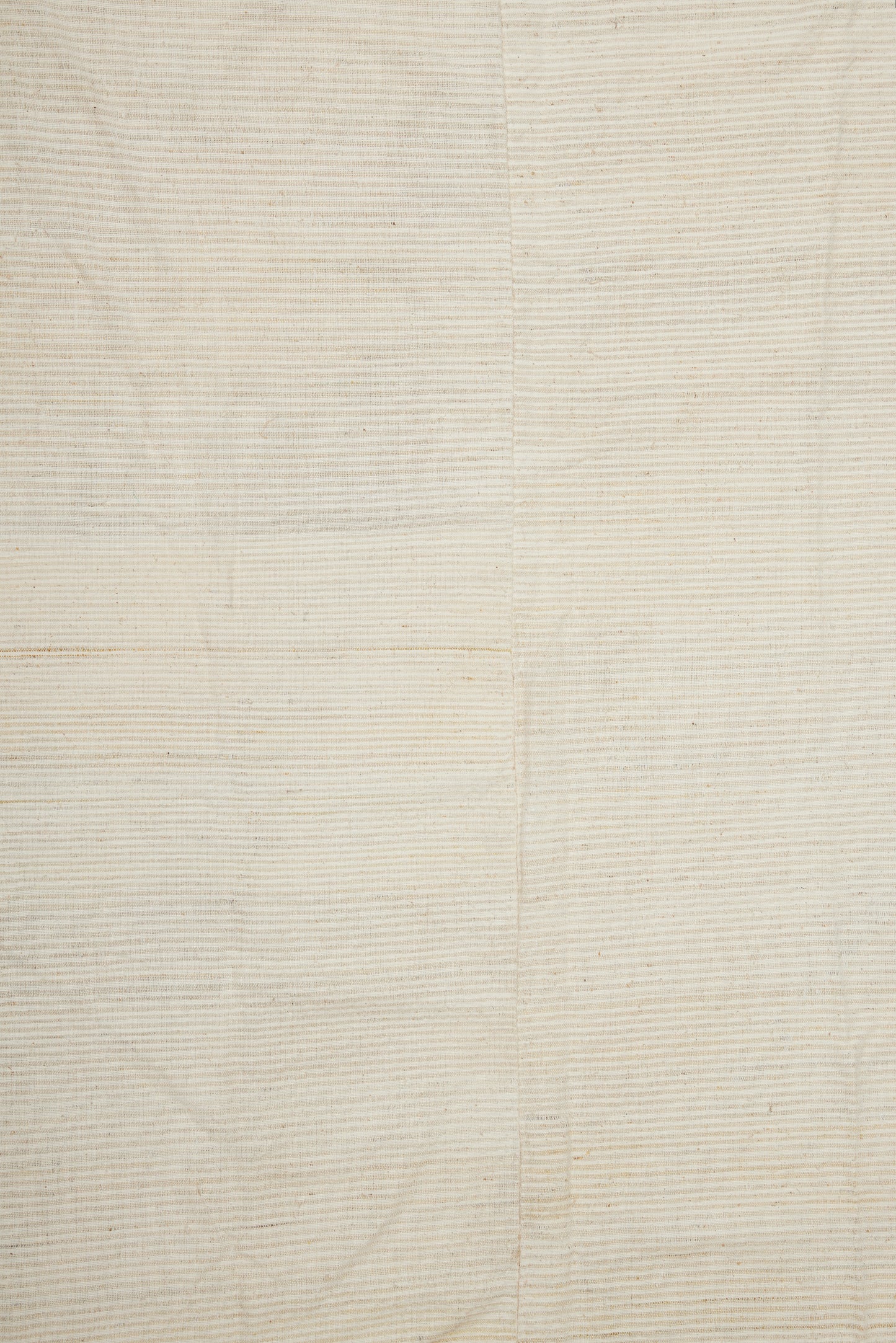 Natural Cotton and Wool Mersin with Pale Tan Stripes (4' x 7')