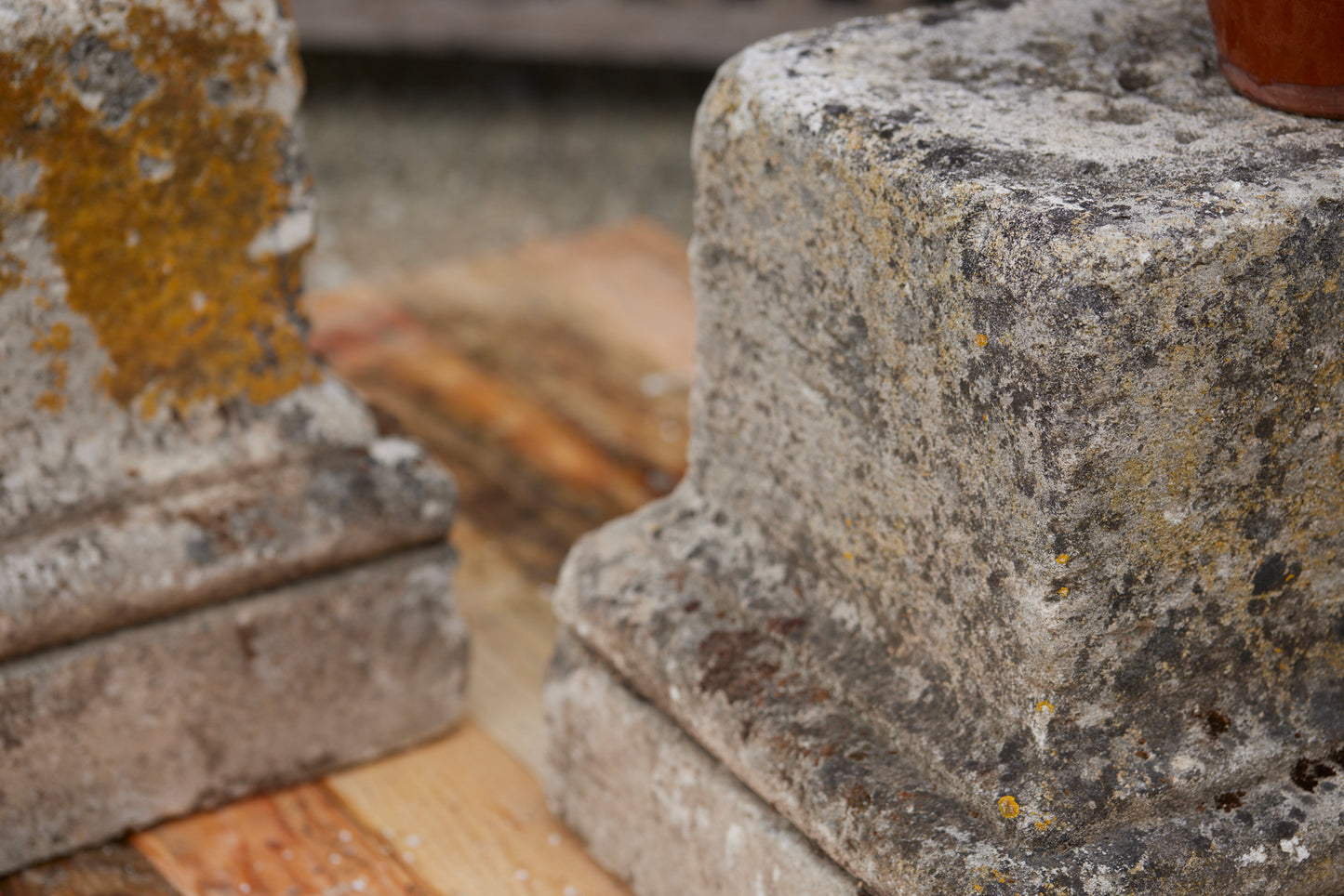 18th/19th Century Pair of French Limestone Bases