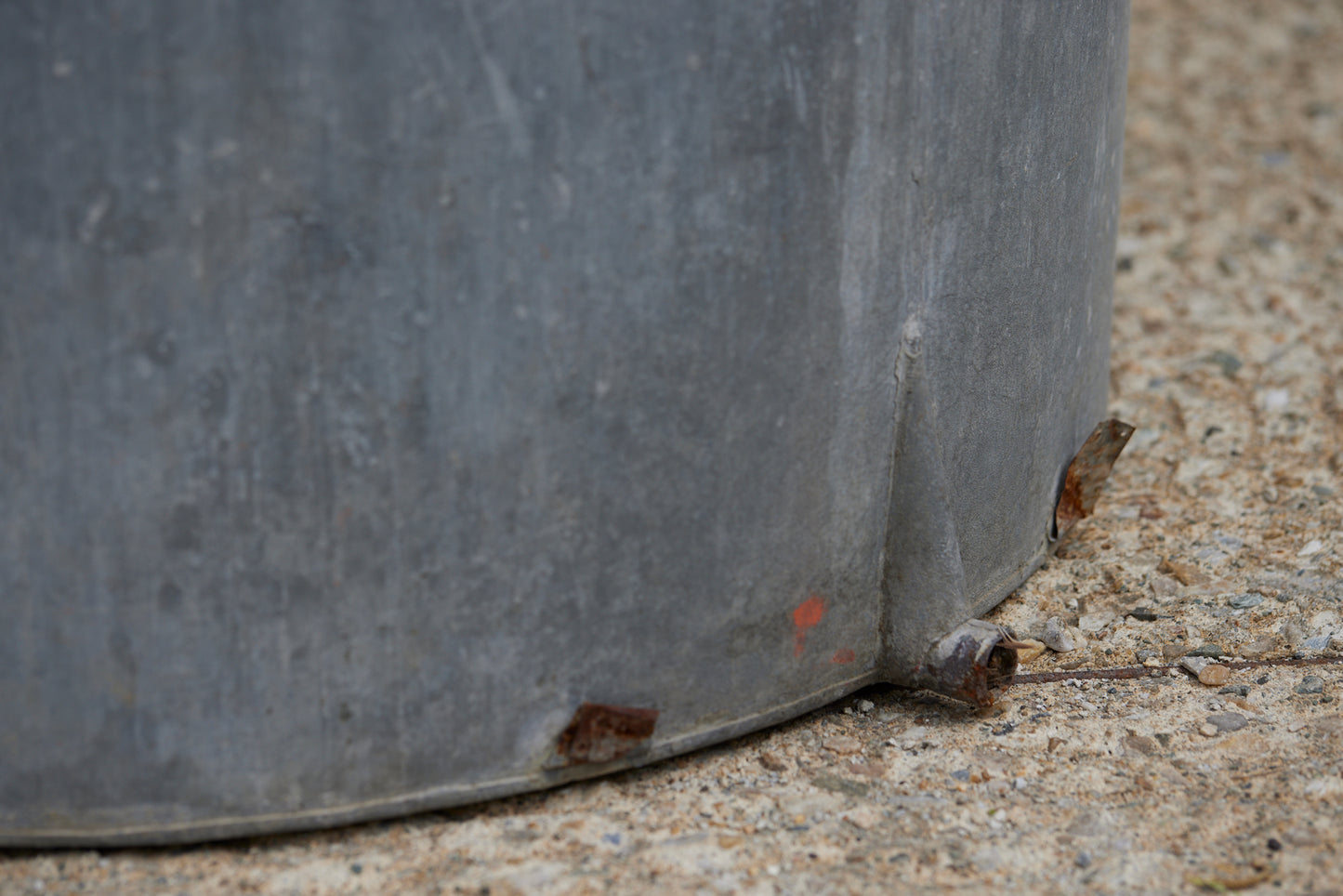 Large Oval French Zinc Tub for Wine Production
