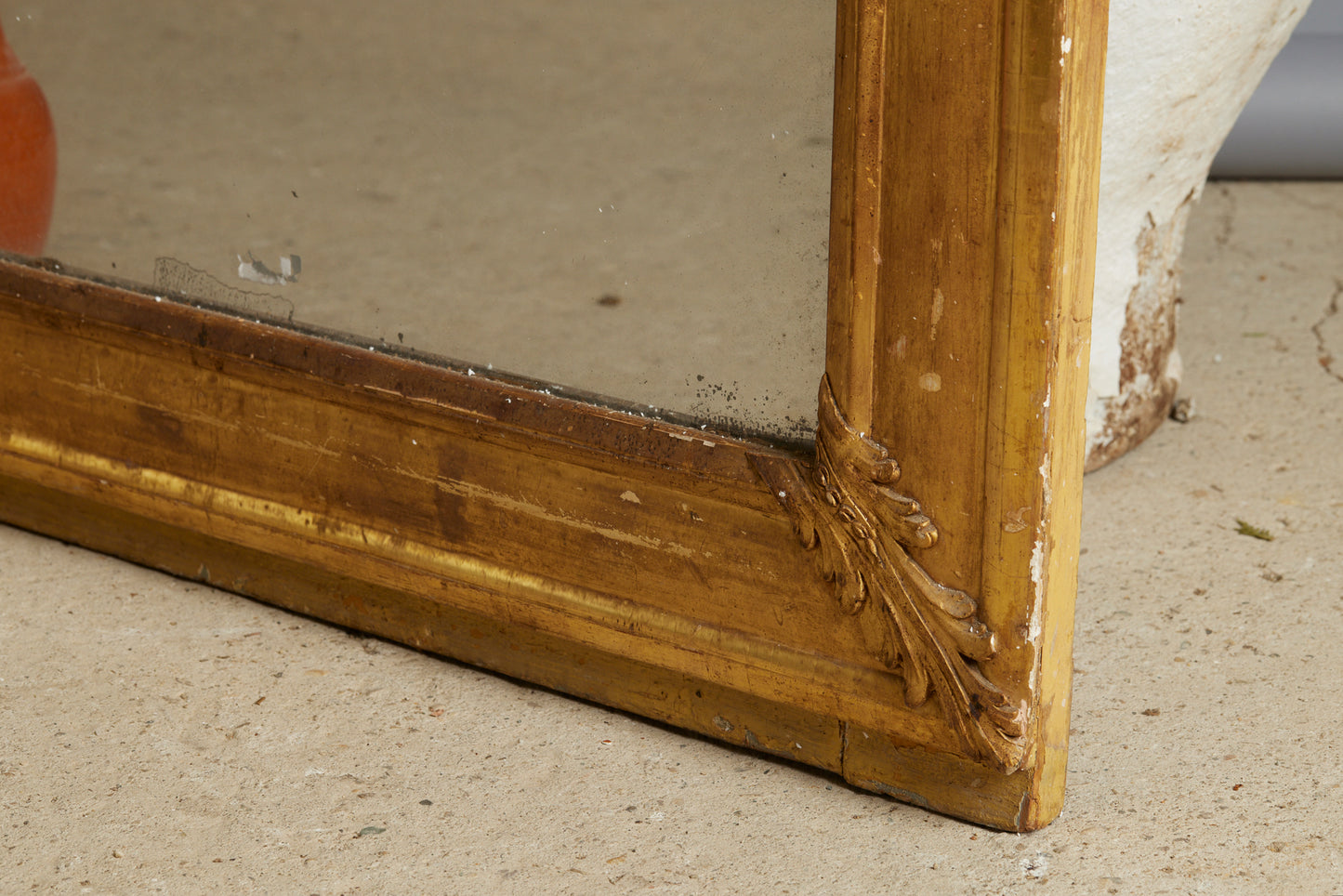Tall Mid to Late 18th Century Two Part French Gilt Mirror
