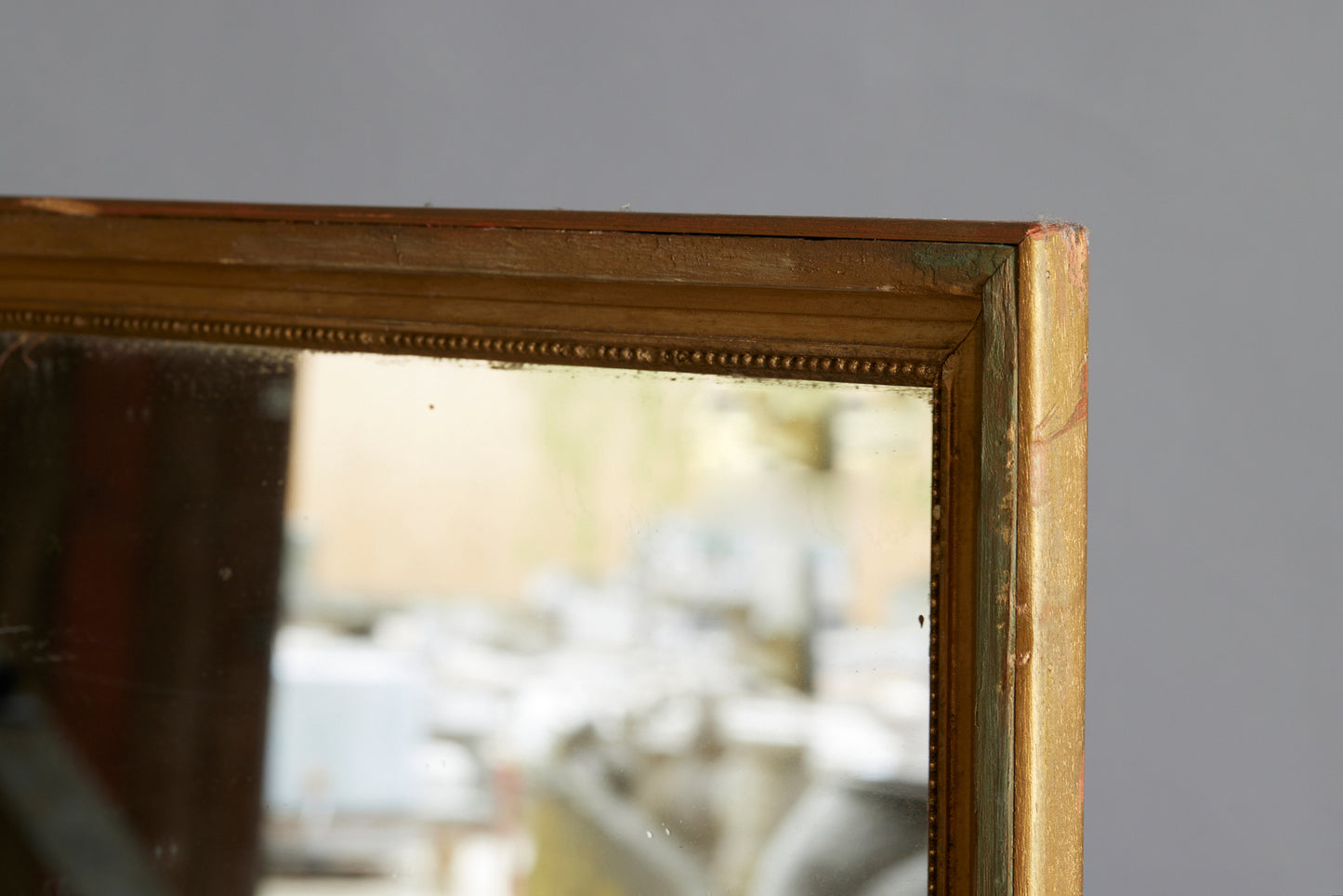 Large 19th Century French Gilt Mirror with a Simple Frame