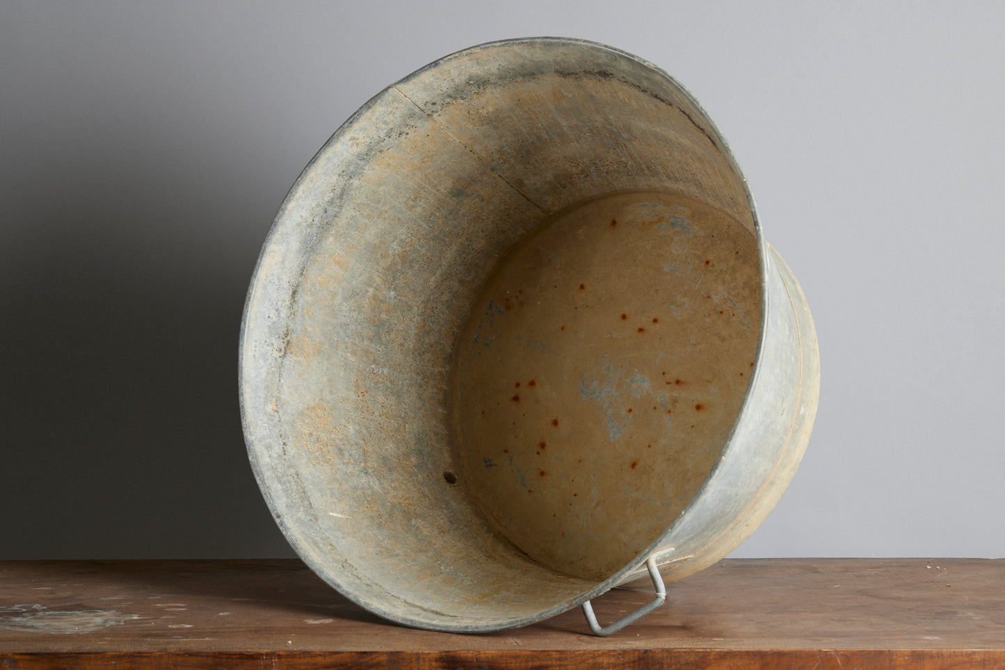 20th Century Large Round French Zinc Washing Tub