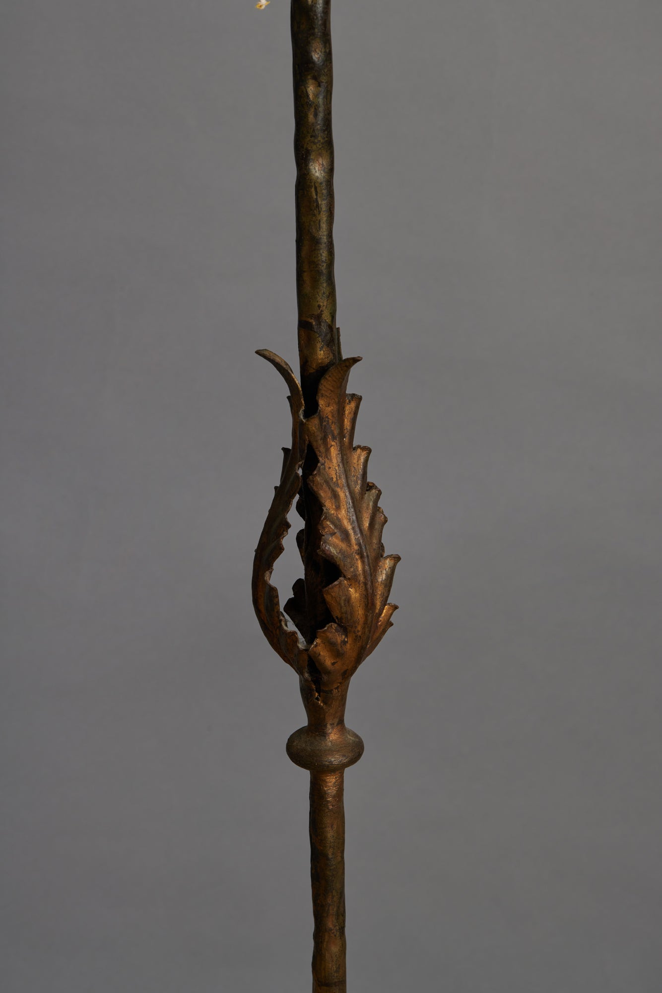 1940's Spanish Gilt Iron Floor Lamp