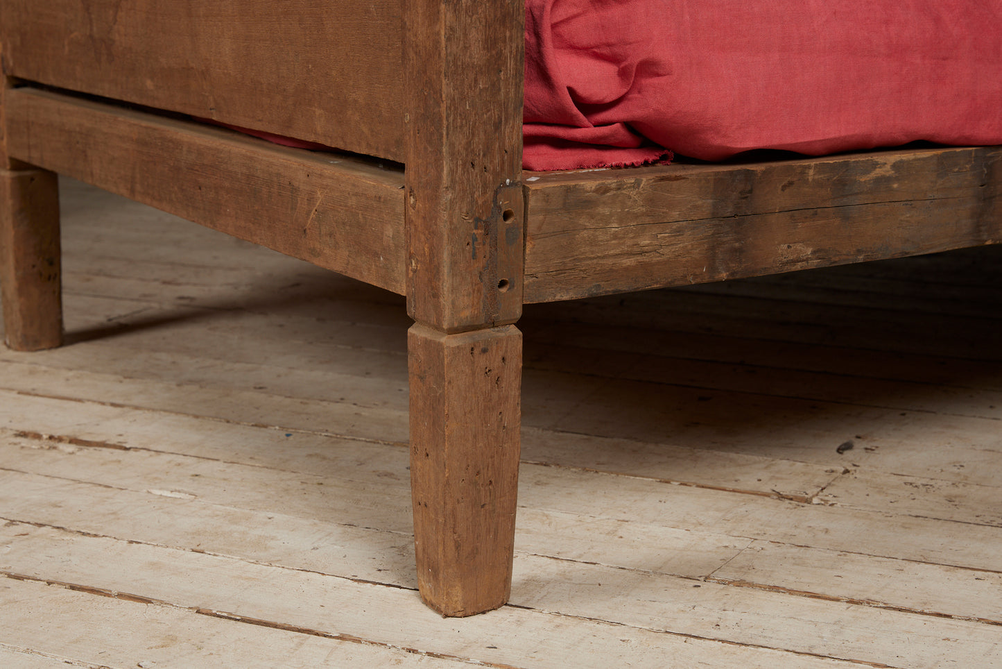 Mid to late 19th Cent. Dutch Colonial Twin Size Teak Canopy Bed