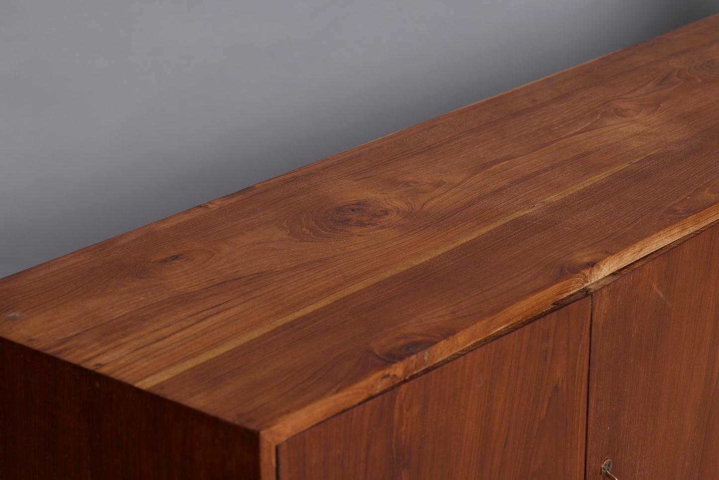 Mid Century Modern Teak Dutch Colonial 4 Door 3 Drawer Teak Console from Jakarta