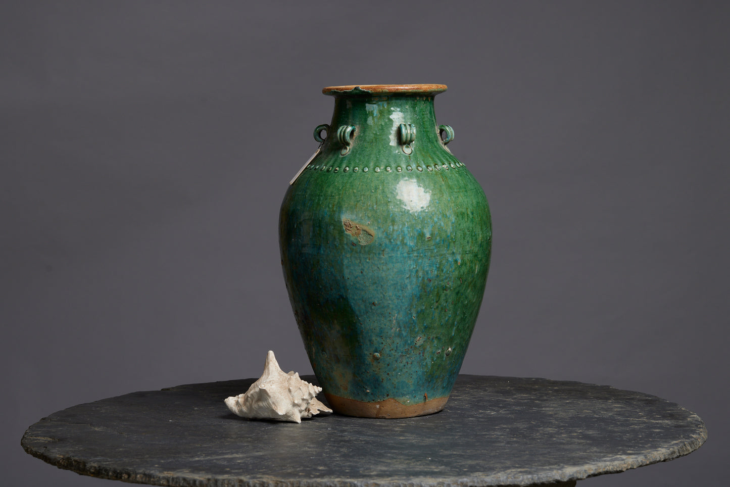Extra Large Classic Green Glaze Borneo Storage Jar