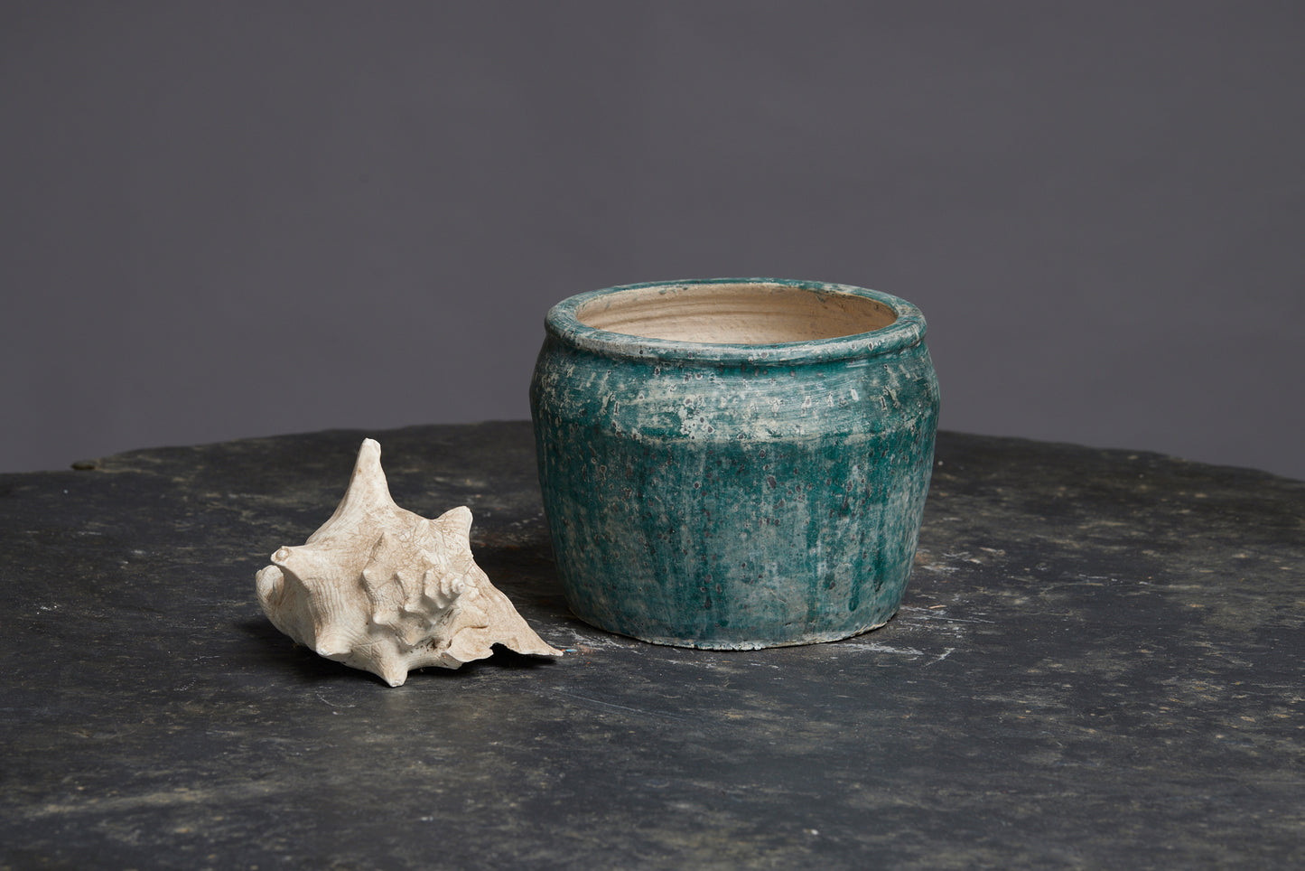 Medium Green Glaze Borneo Pot
