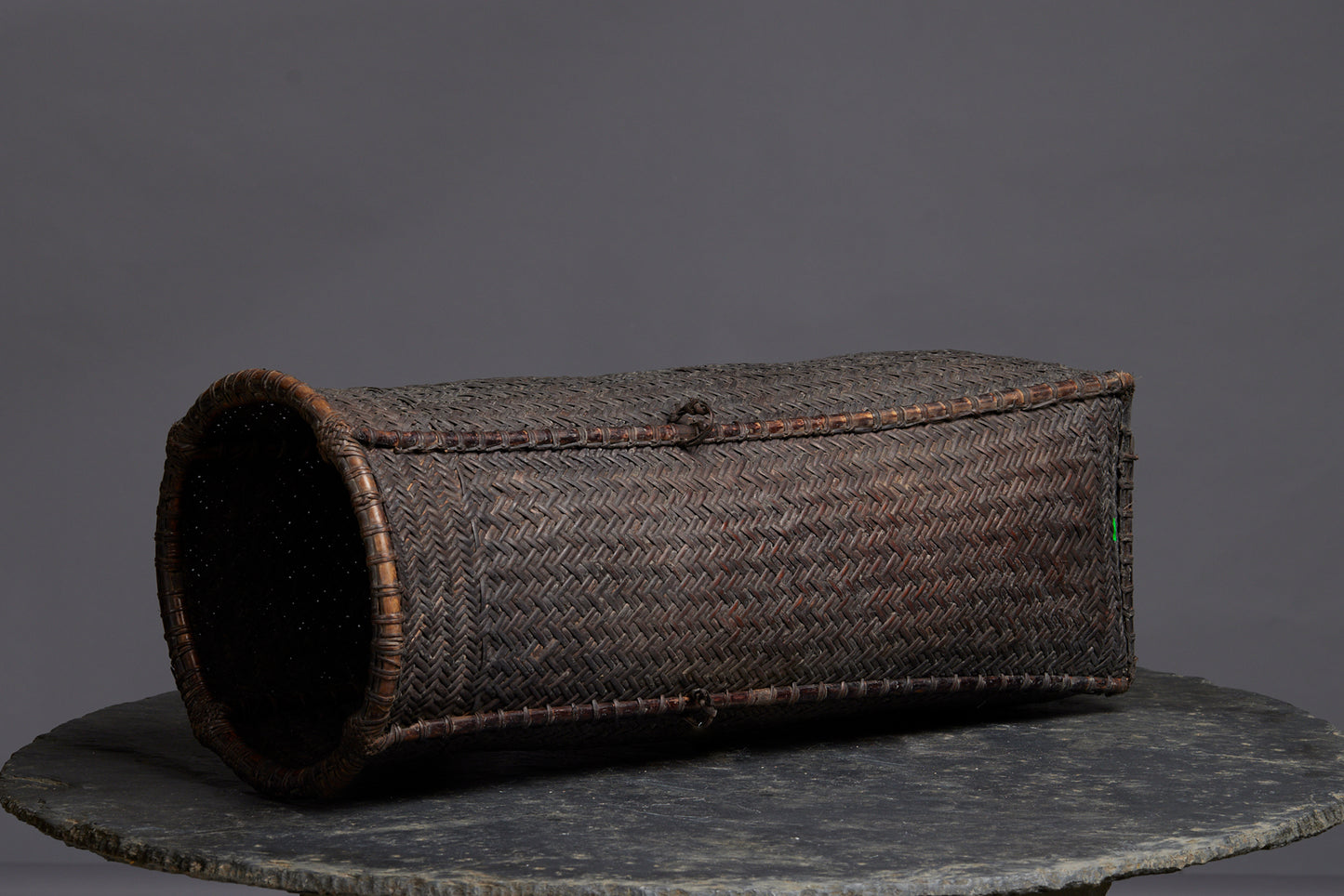Tall Finely Woven Gathering Basket from Sumatra