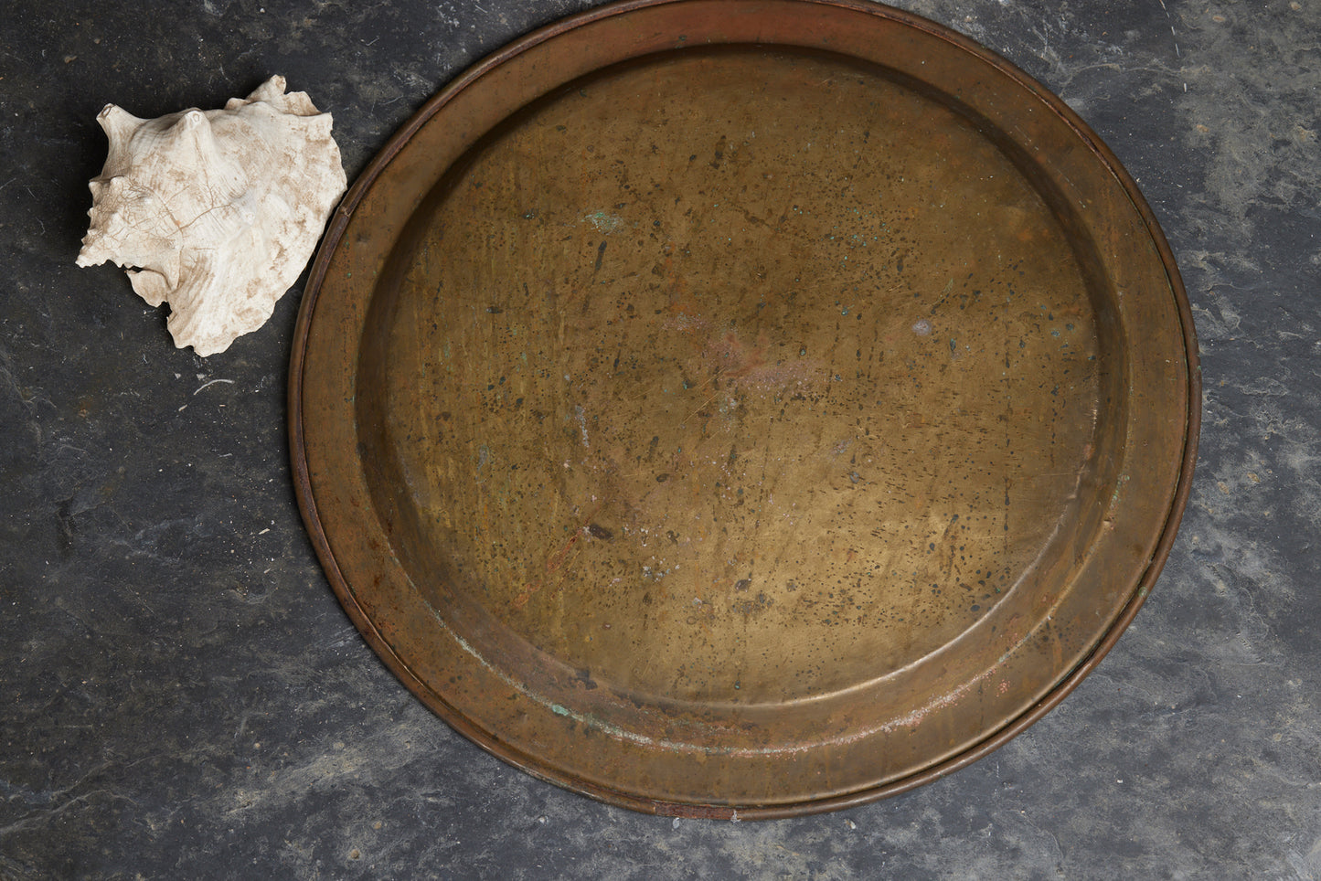 Large Early 18th Cent. Brass Tray