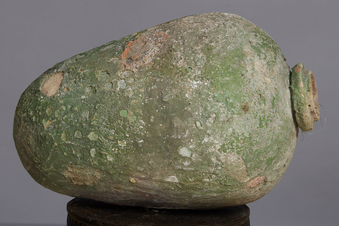 16th Cent. Italian Green Glaze Stoneware Wine Jar