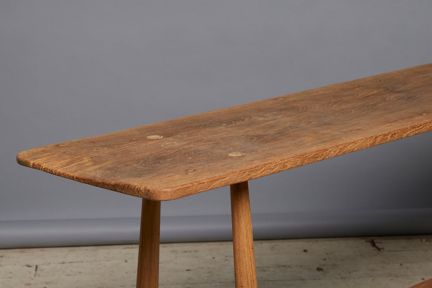 Teak Stretcher Base Console Table from Jakarta - Grain Detail