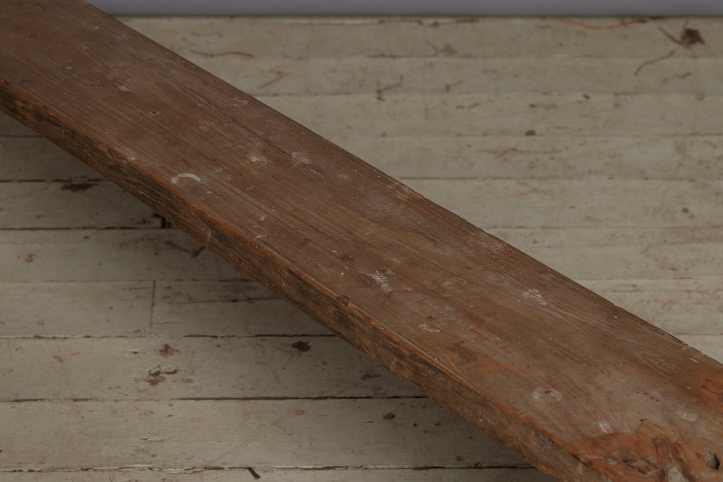 Extra Long Thick Top Skinny Splayed Leg Teak Bench from Jakarta - detail