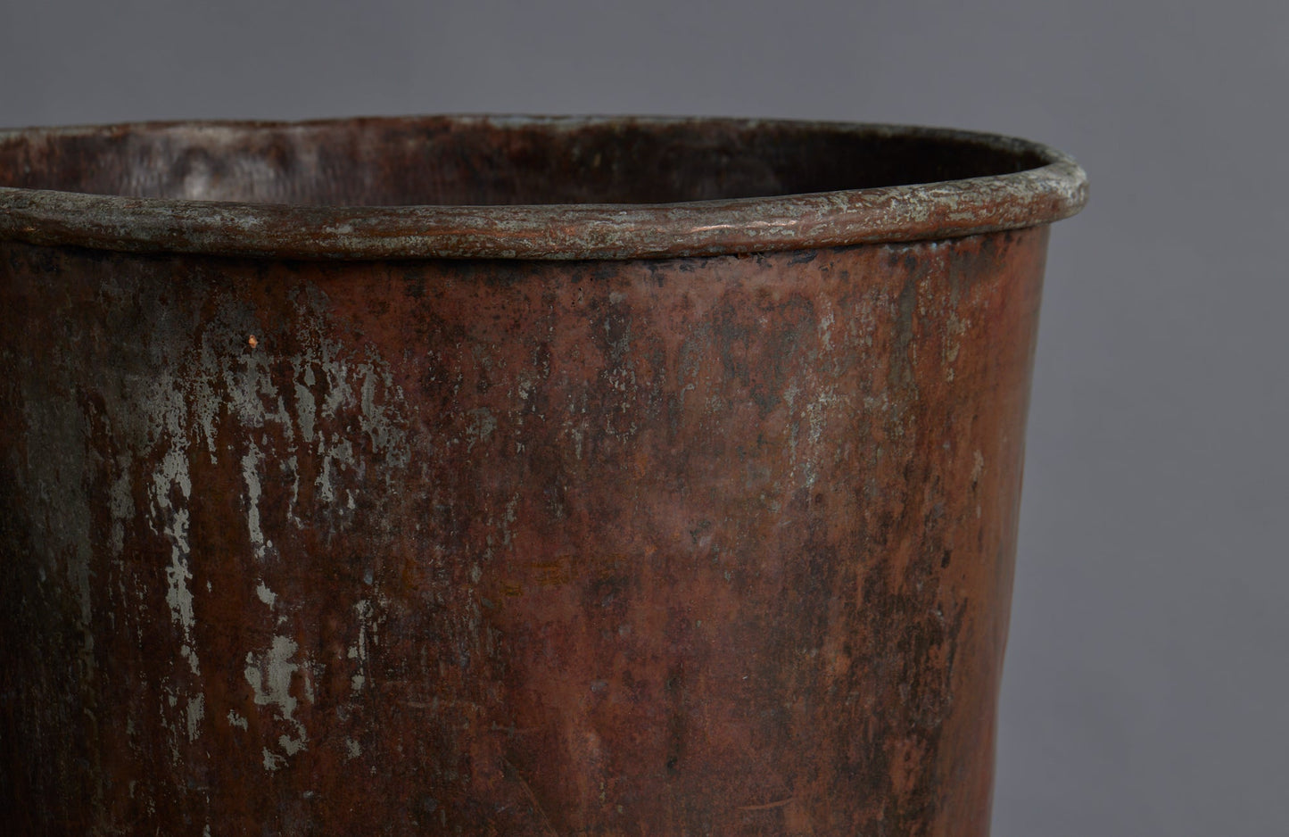 Medium-Tall Late 19th Early 20th Century Bronze Pot for making Batik from the Island of Java