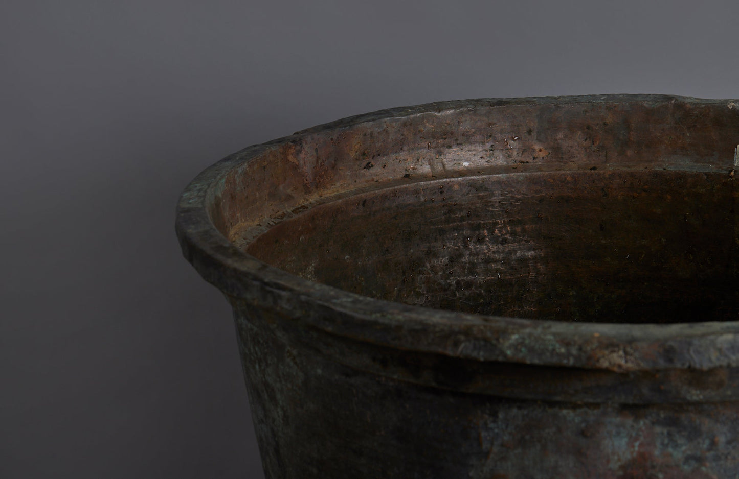 Large Late 19th early 20th Century Bronze Pot for making Batik from the Island of Java