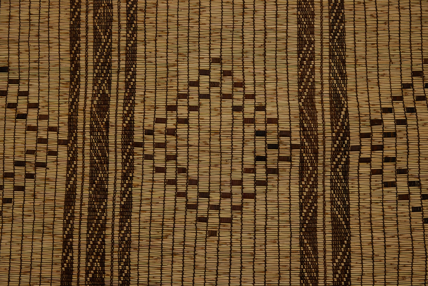 4 Section Light Colored Tuareg Carpet with Bands of Large Open Diamonds in the Center (5'4" x 9'3")