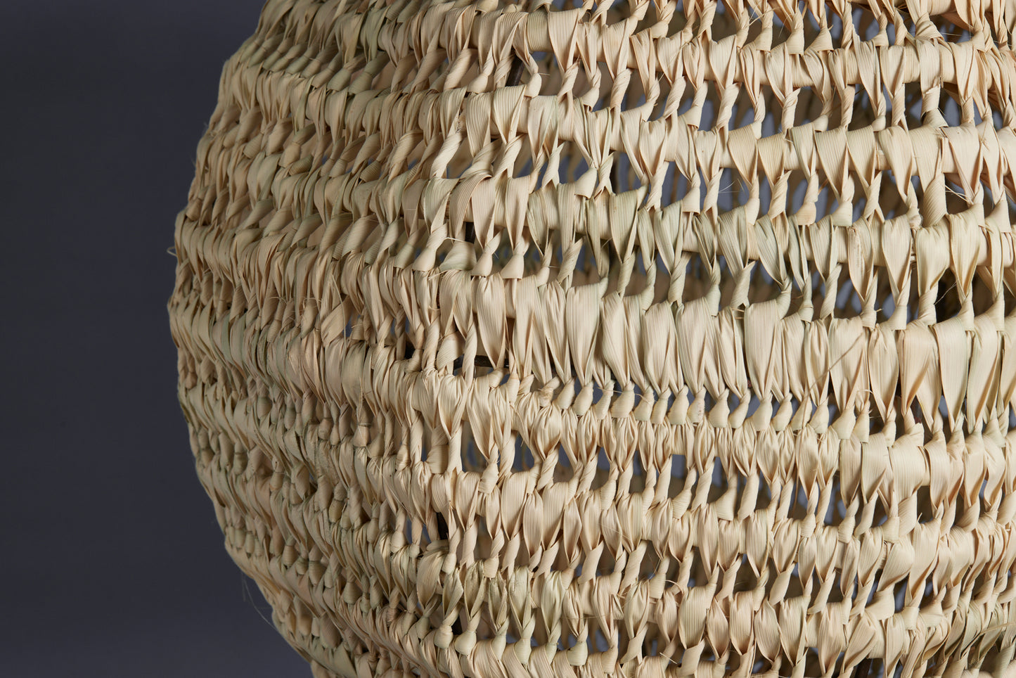 Hanging Moroccan Woven Palm Light Shade from Marrakesh