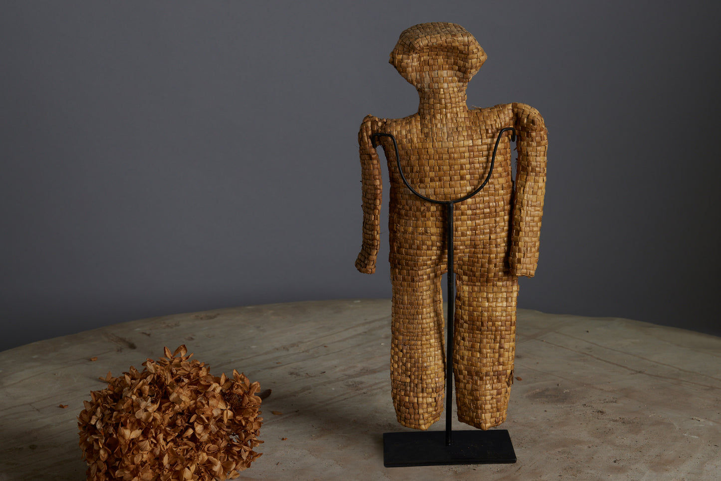Small Woven Palm Scarecrow from the Island of Flores