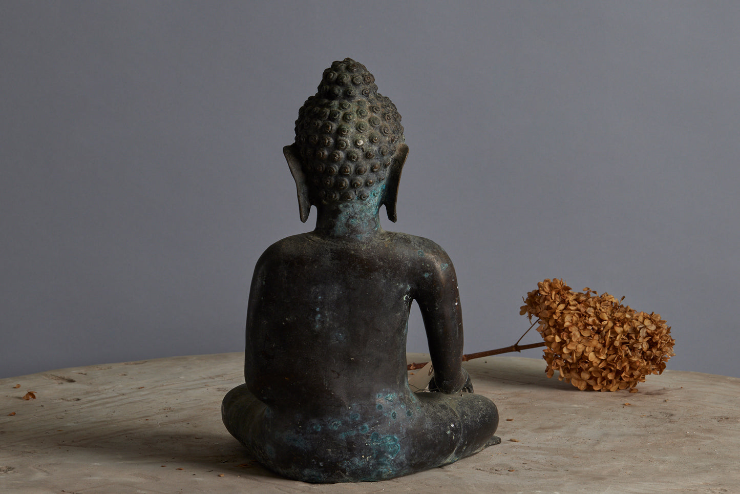 Large 16th Century Bronze Figure of a Seated Buddha from the Island of Java