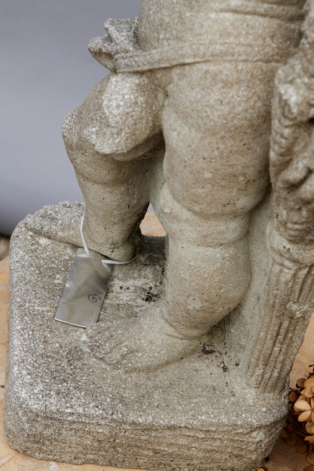 French Cast Stone Garden Figure of Autumn