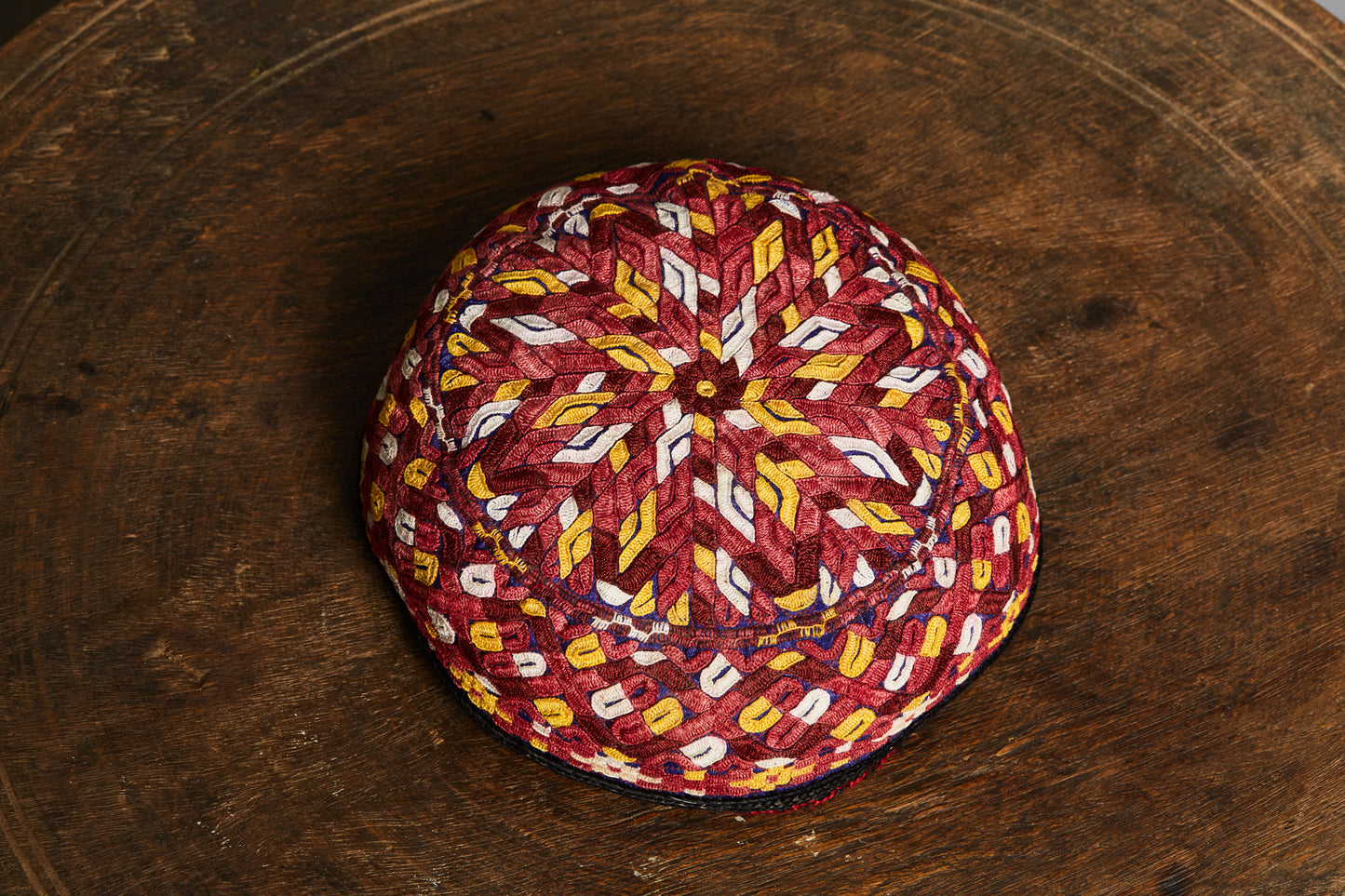 Turkmen Cap in Rose & Gold