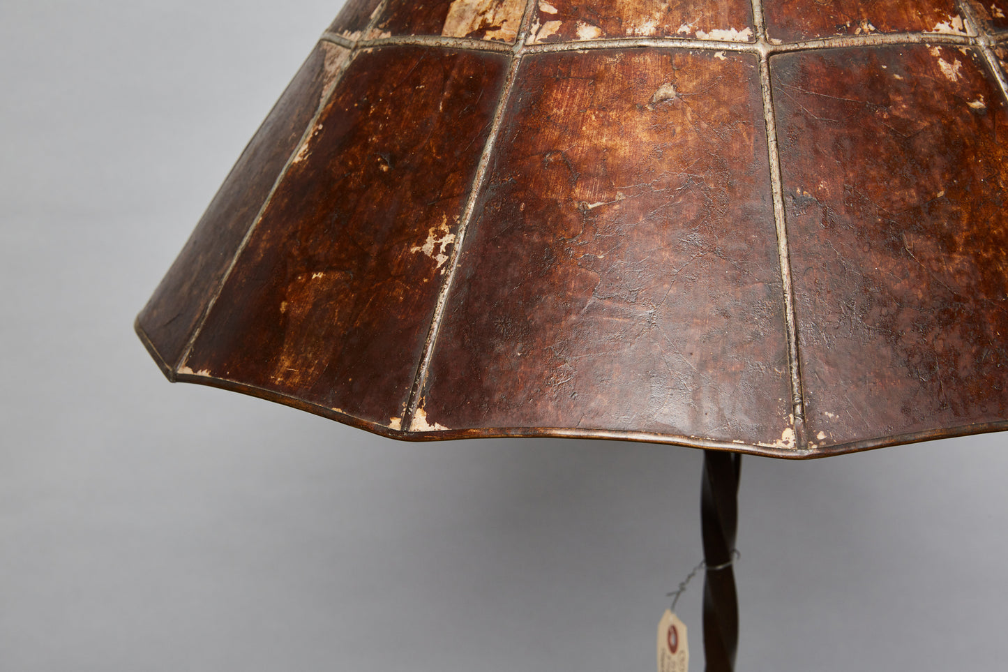 Wrought Iron Floor Lamp with Mica Shade