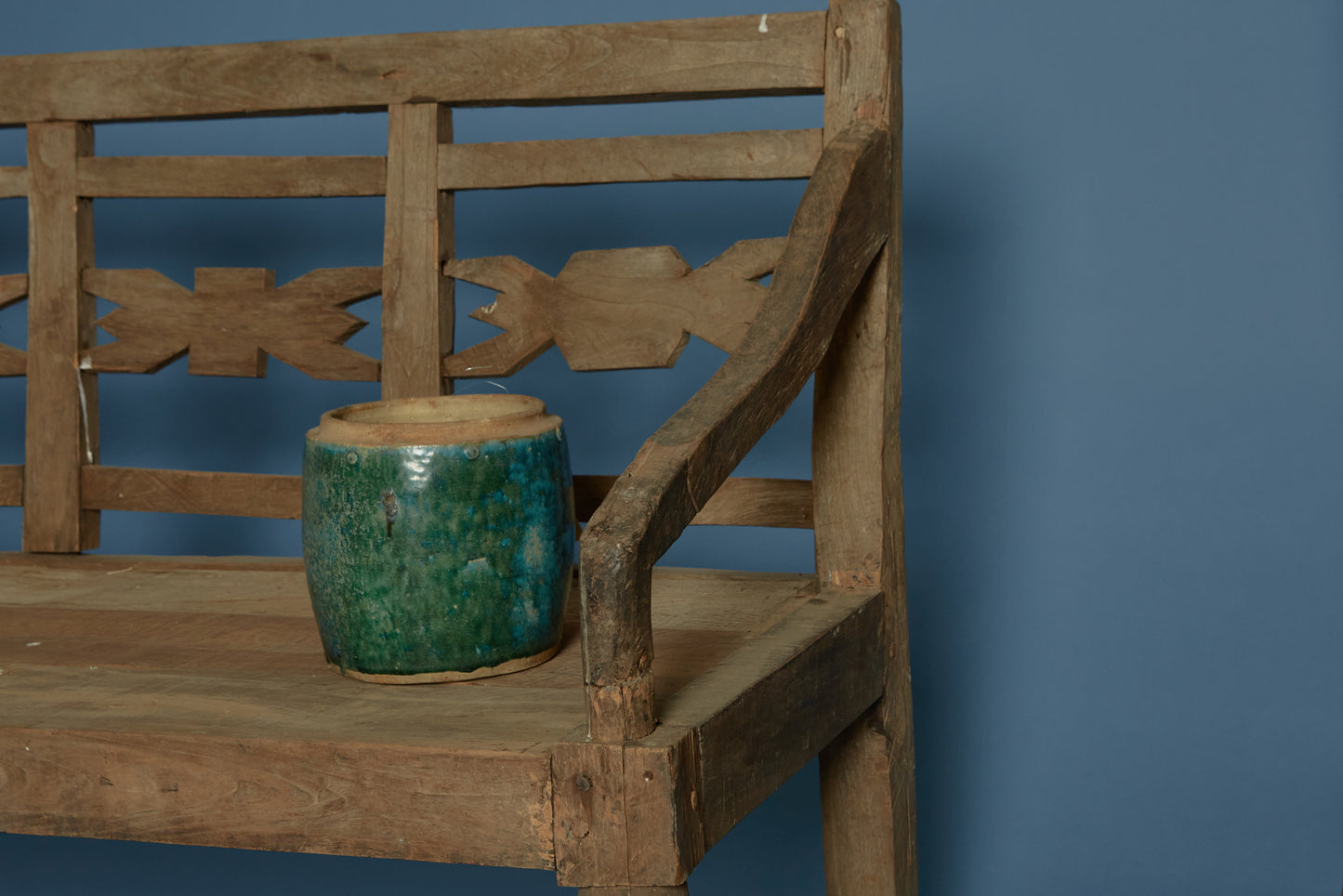 Dutch Colonial Teak Bench from Sumatra