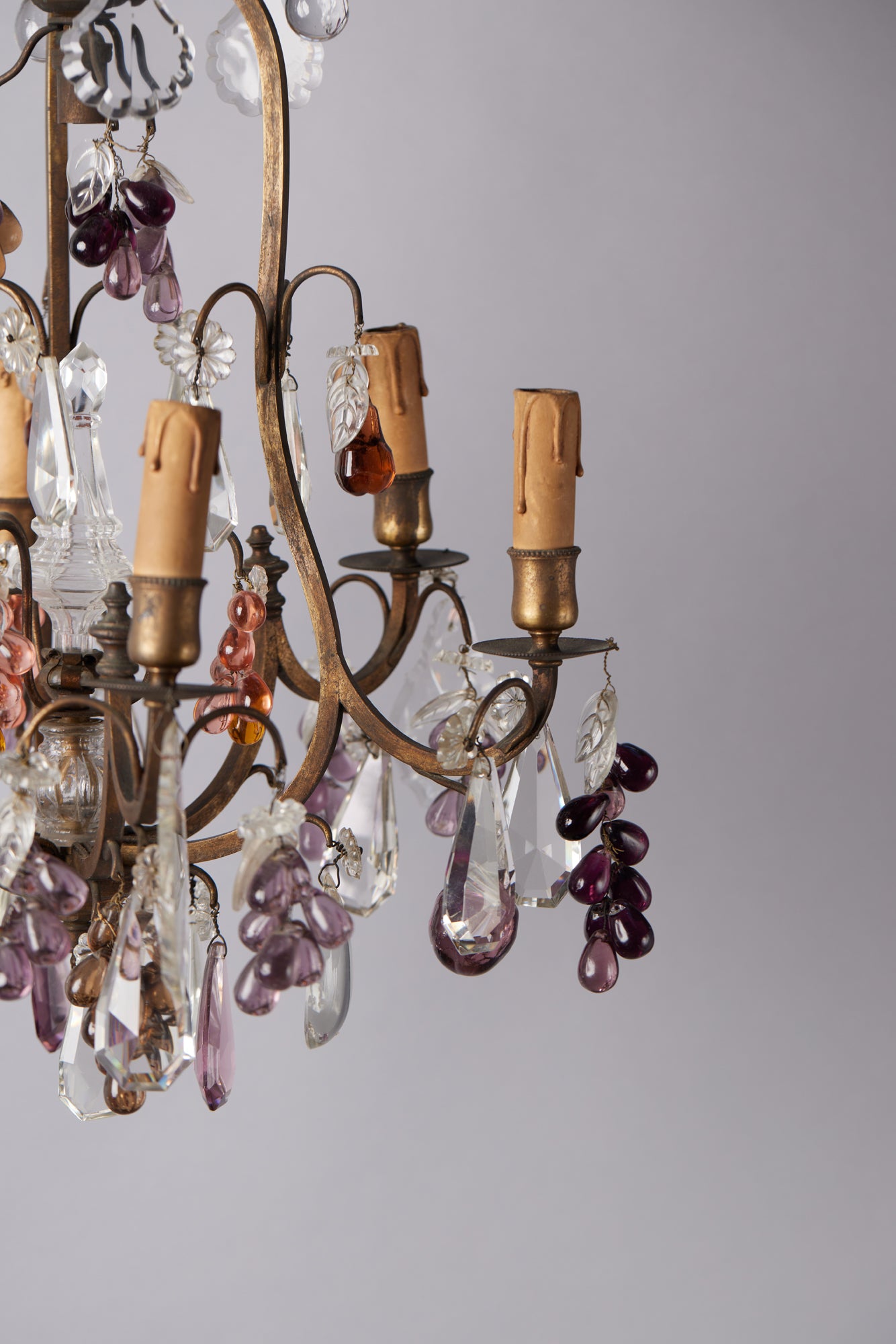 French Bronze Fruit Chandelier