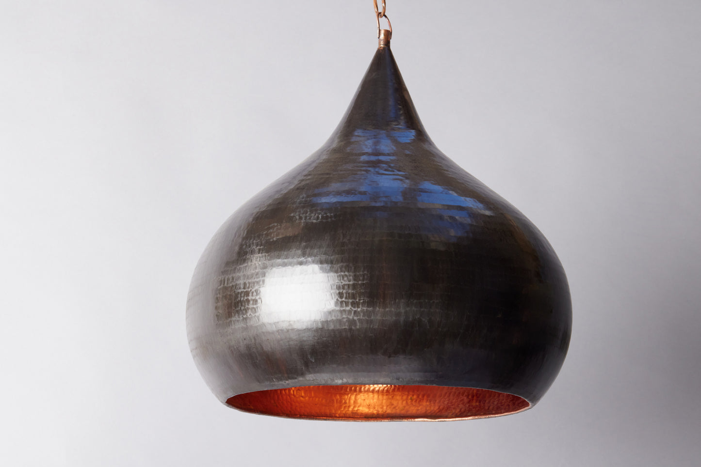 Hammered Large Copper Onion Dome Pendant Light