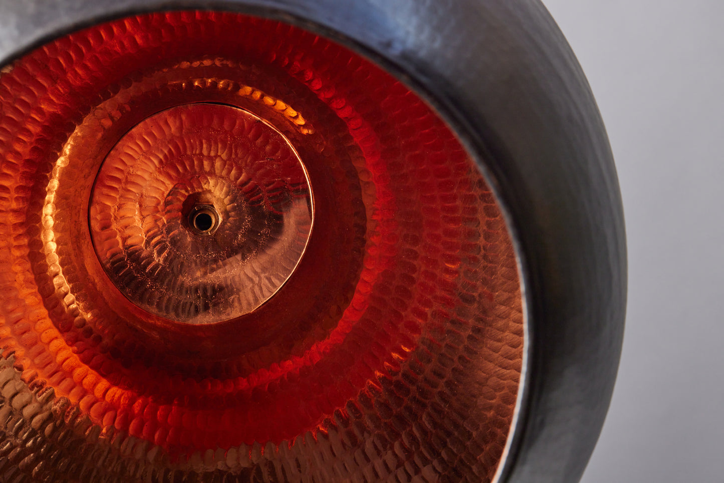 Large Rounded Shoulder Copper Pendant Light