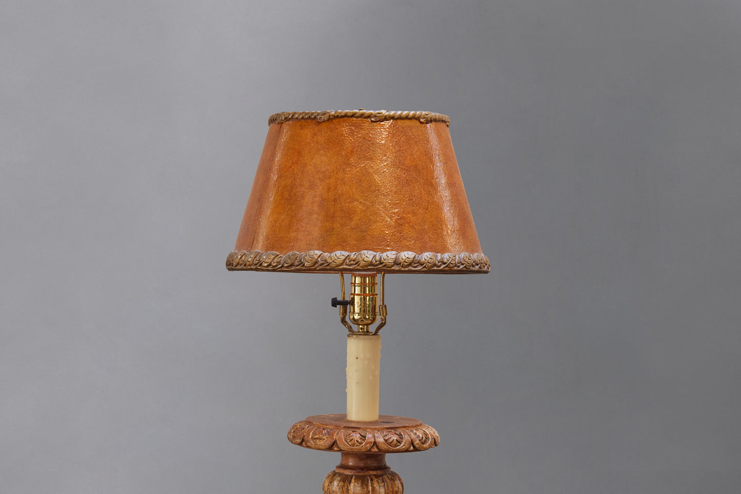 1920's Mica Lampshade with Gilt Trim