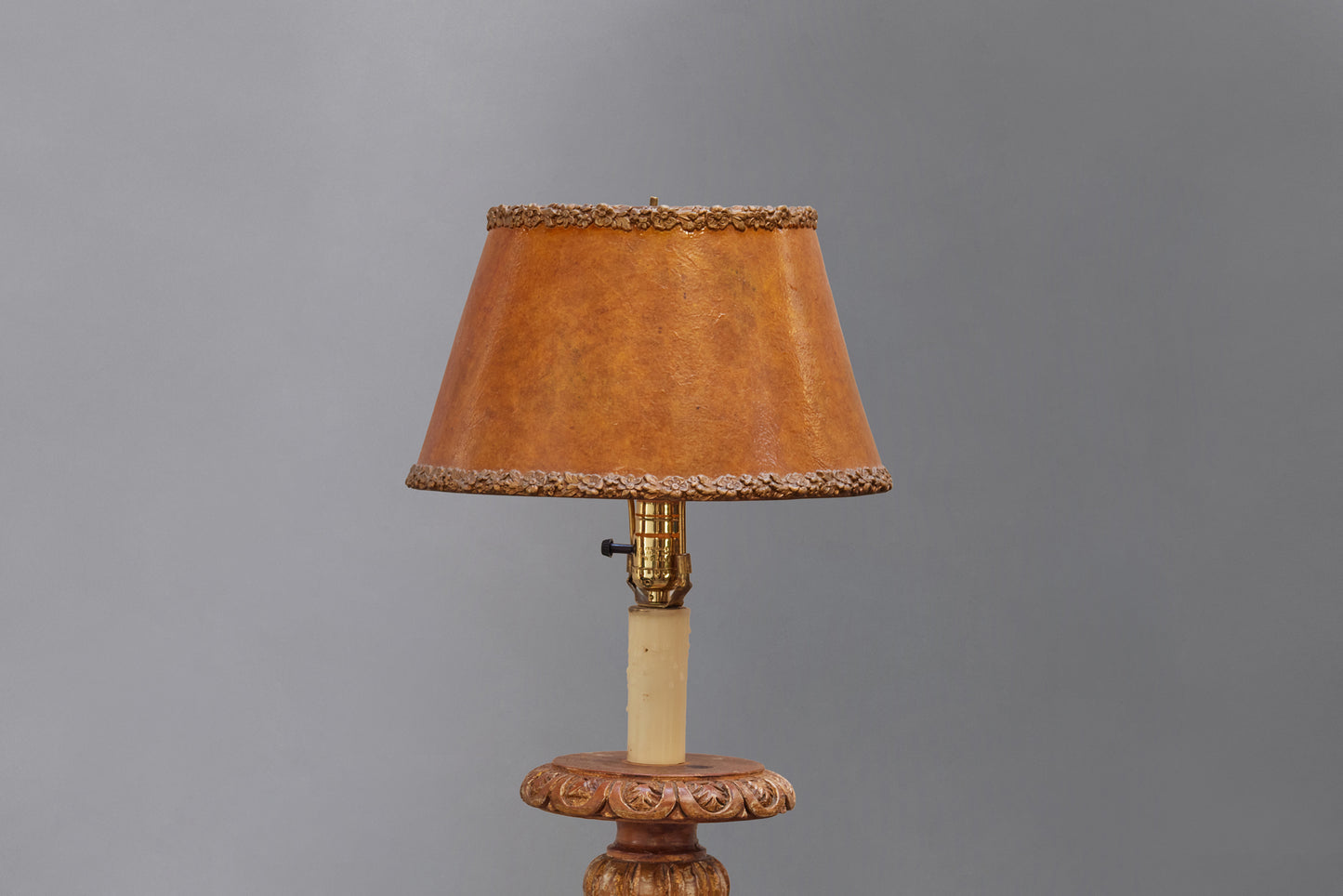 1920's Mica Lampshade with Gilt Trim