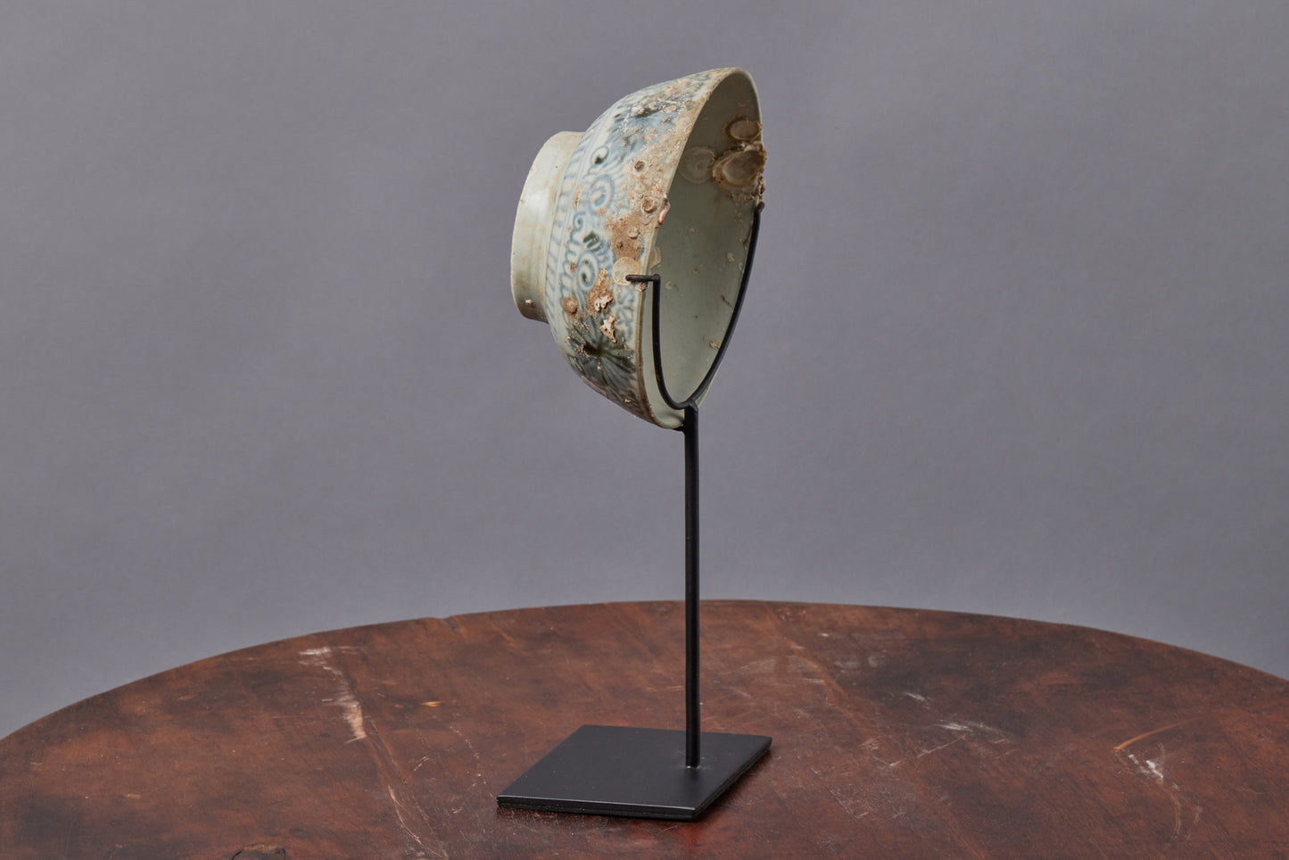 Early 19th Century Shipwreck Bowl Mounted on Stand
