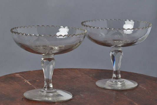 Pair of Large Anglo-Irish Compotes