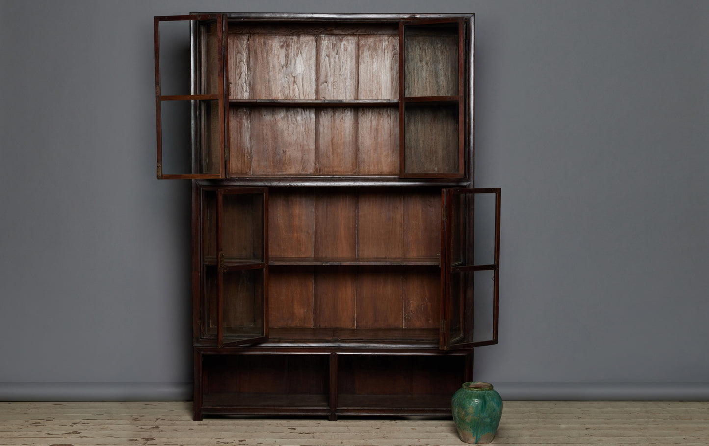 19th Century 2 Part Teak Apothecary from Jakarta