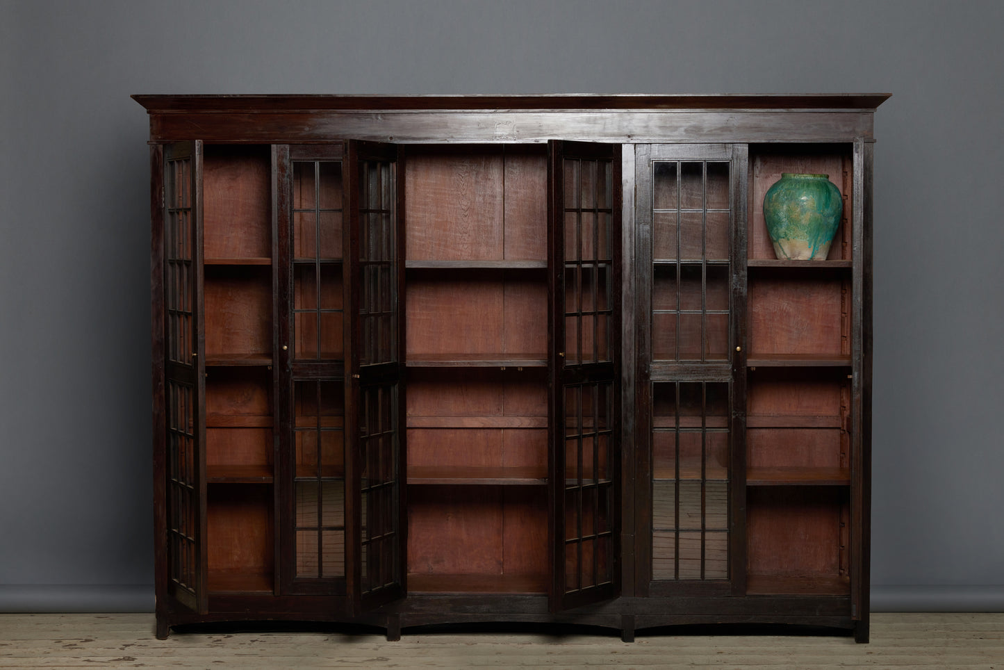 Art Deco Dutch Colonial 6 Door Library Cabinet from Jakarta