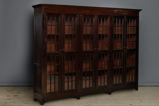 Art Deco Dutch Colonial 6 Door Library Cabinet from Jakarta
