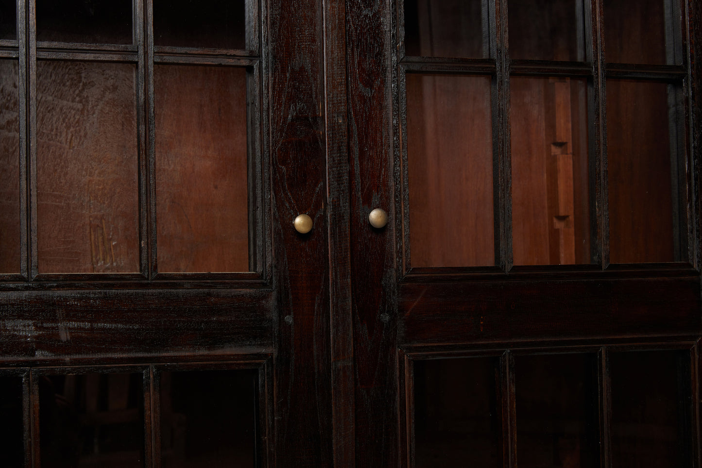 Art Deco Dutch Colonial 6 Door Library Cabinet from Jakarta with Adjustable Shelves