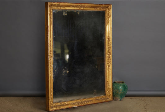 Large French Mirror with Original Glass