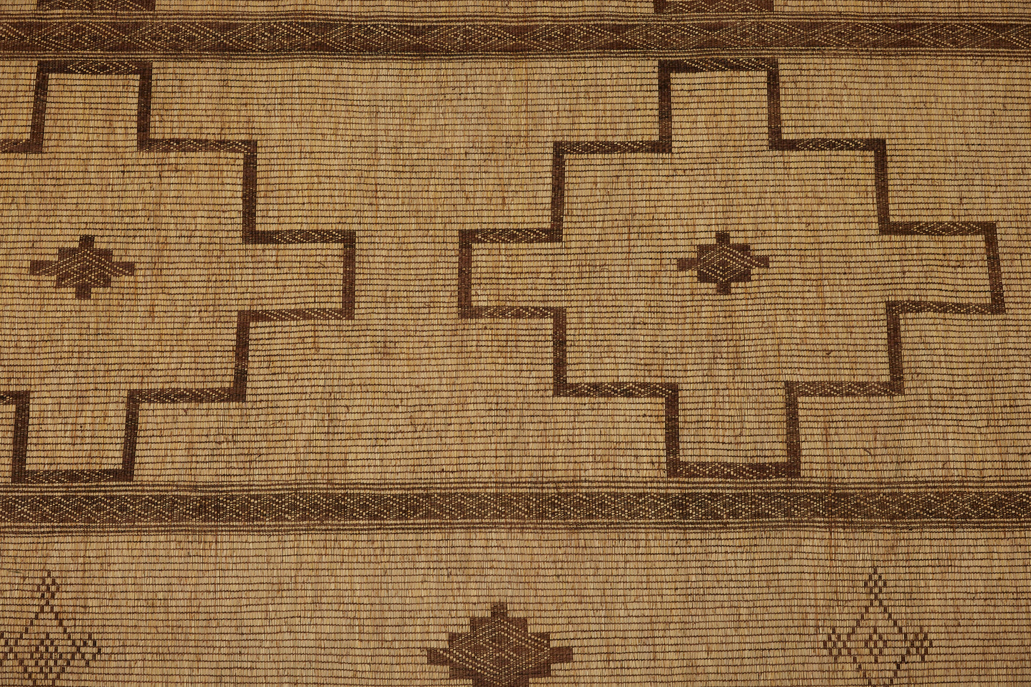 Large Tuareg with a Double Row of Stacked Diamonds Separated by Three Rows of Ornamental Bands (9' 4" x 17' 7")