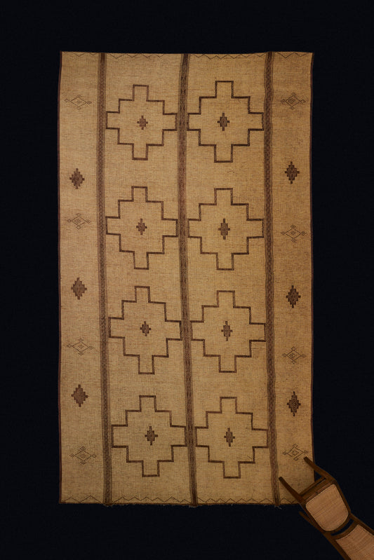 Large Tuareg with a Double Row of Stacked Diamonds Separated by Three Rows of Ornamental Bands (9' 4" x 17' 7")