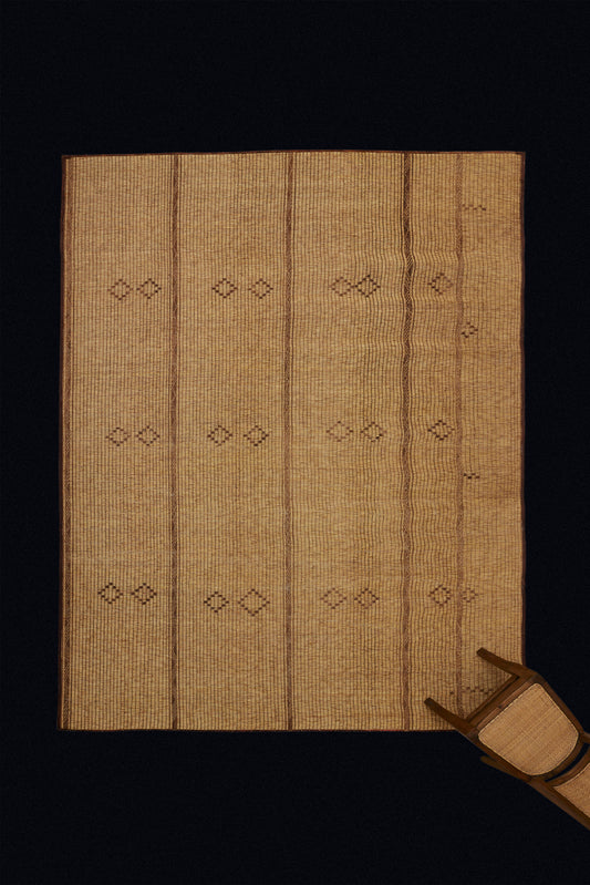 Light Colored Four-Banded Tuareg with a Small Double Diamond Pattern in the Field (8' 1" x 11' 3")